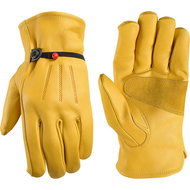 Cow Leather Work Glove Soft Cowhide Welding Security Protection Safety Workers Mechanic Driver Hunting Driving Farm Garden Glove M