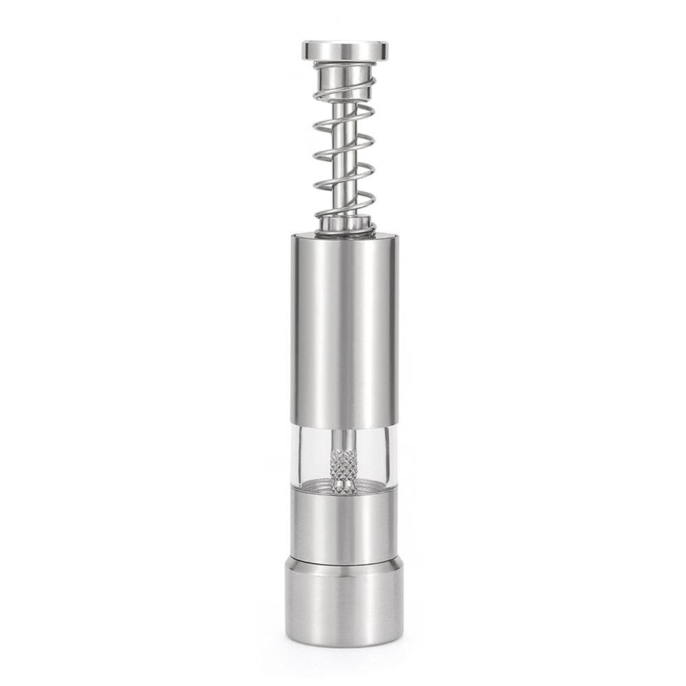 Outdoor Stainless Steel Pepper Mill Manual Black Pepper Grinder Home Kitchen Tools Camping Picnic silver