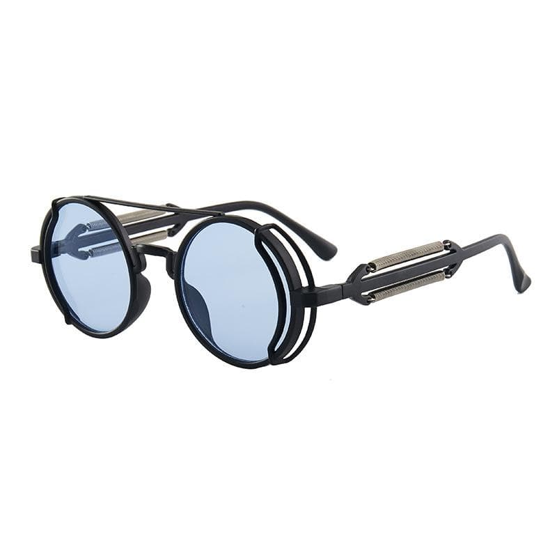 Classic Gothic Steampunk Sunglasses Luxury Designer High Quality Retro Round PC Frame for Men and Women