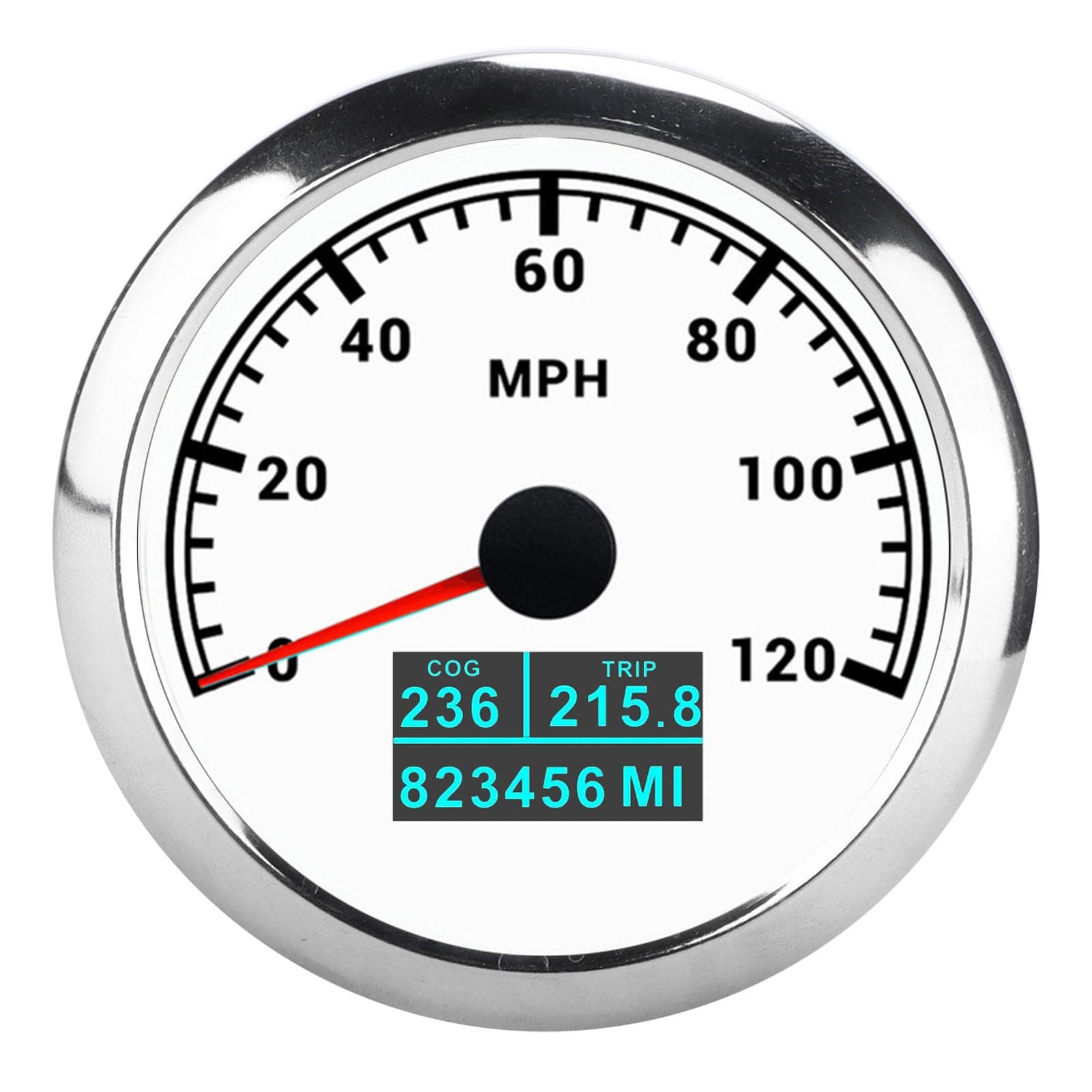 3?In?1 GPS Speedometer 120MPH Speed Gauge COG Trip Total Mileage IP67 Waterproof for Marine Boat