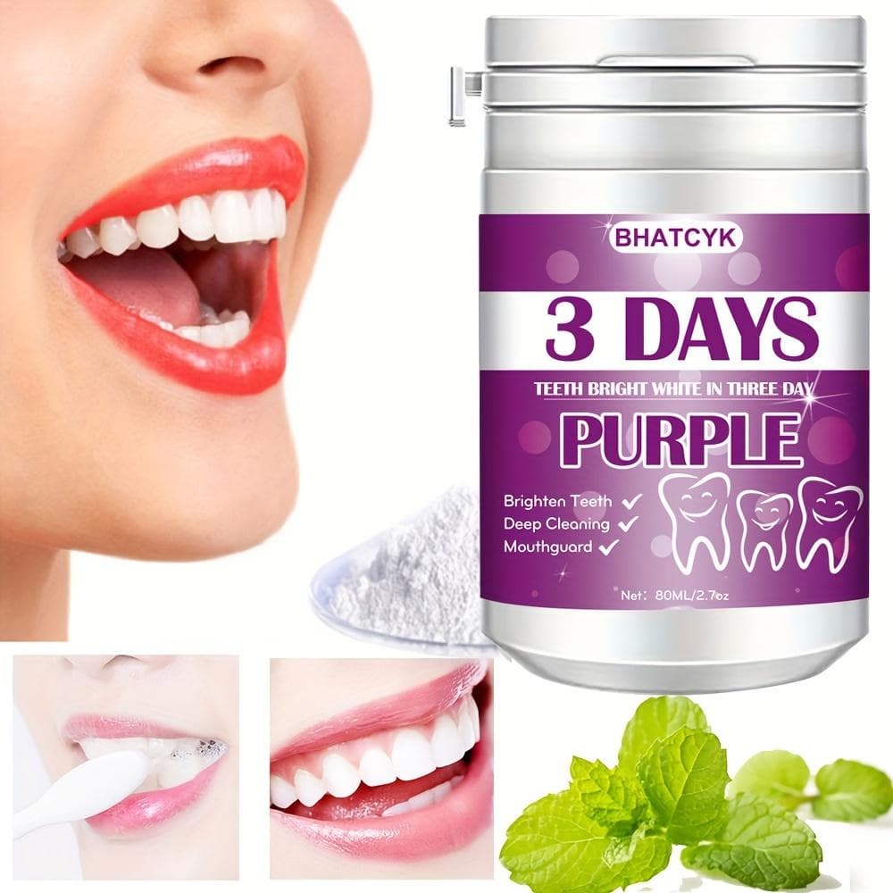 1pc Purple Teeth cleaning Powder Teeth Polishing Tooth Deep CleaningPowder Tooth Cleaning Powder For Daily Life 1pc