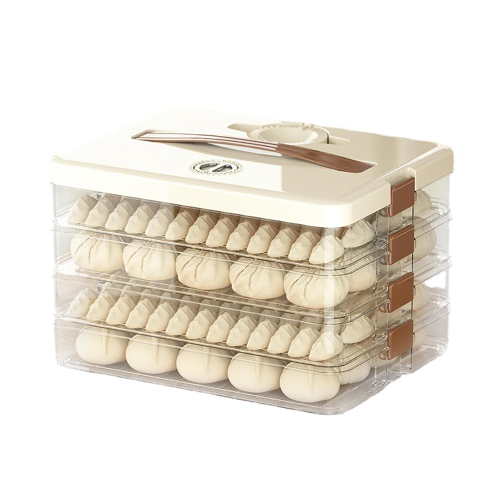 Dumpling Storage Box Large Capacity Multi Layer Transparent Plastic Airtight Food Container Kitchen
