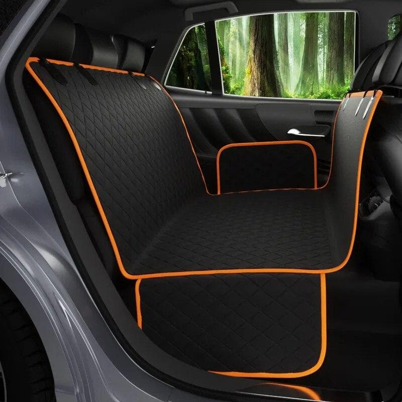 Dog Car Seat Cover Waterproof Pet Travel Dog Carrier Hammock Car Rear Back Seat Protector Mat Safety Carrier For Dogs Safety Pad 137x147cm orange