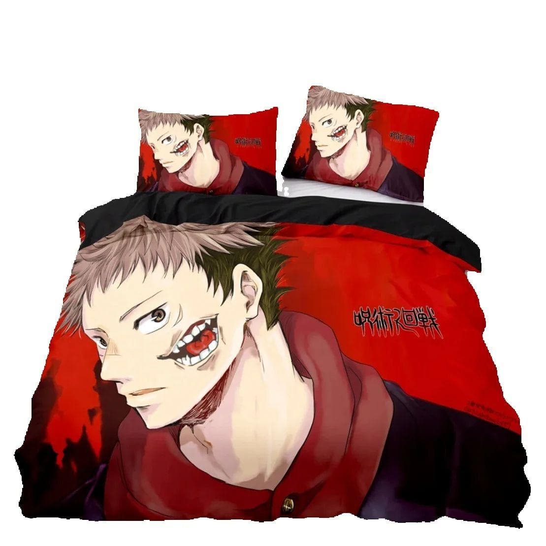 Satoru Gojo Quilt Cover and Pillowcases Single/Double/Queen/King,Japan Famous Anime Duvet Cover Sets,Jujutsu Kaisen Bedding Set 228x228cm 3pcs