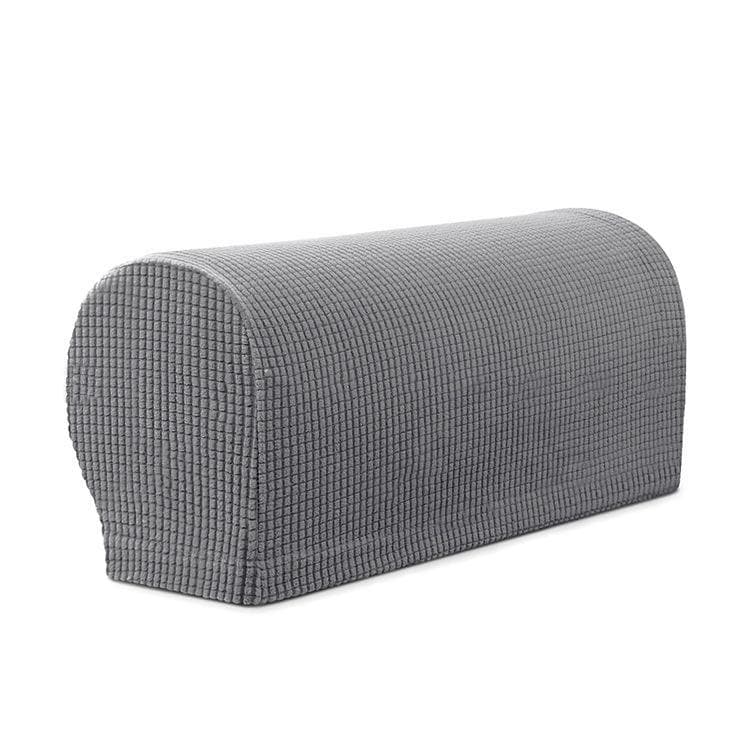 1 Pair Sofa Covers for Living Room Removable Arm Stretch Couch Chair Protector Armchair Covers Armrest Solid Couch Cover None light grey