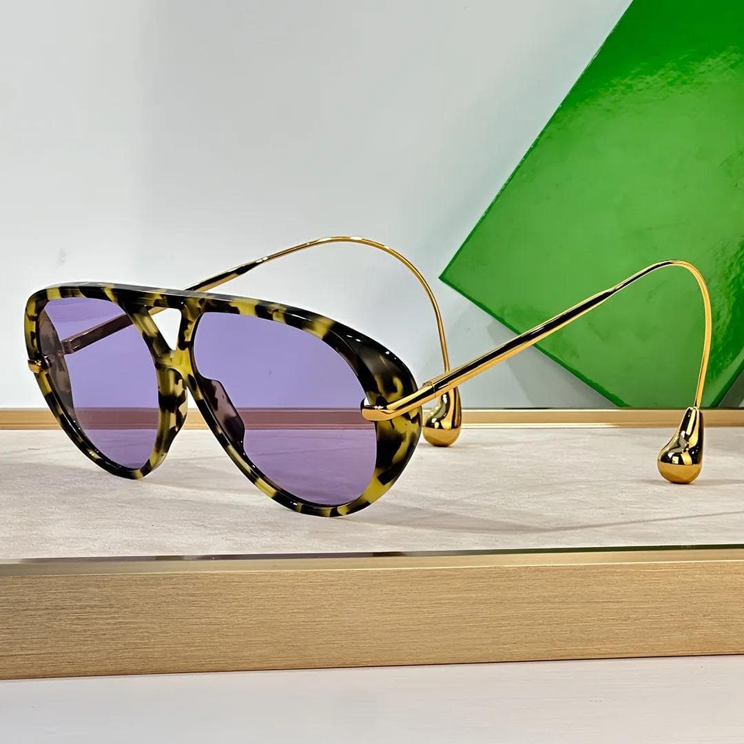 Fashion Women Luxury Oversized Pilot Sunglasses Vintage Punk Double Bridge Eyeglasses For Men And Women 1PC