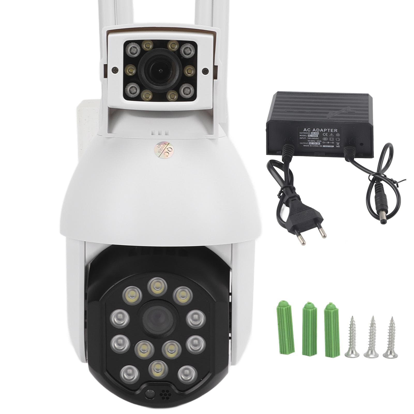 Intelligent WiFi HD Camera Dual Lens IP66 Waterproof IR Night View APP Remote Monitoring Dome