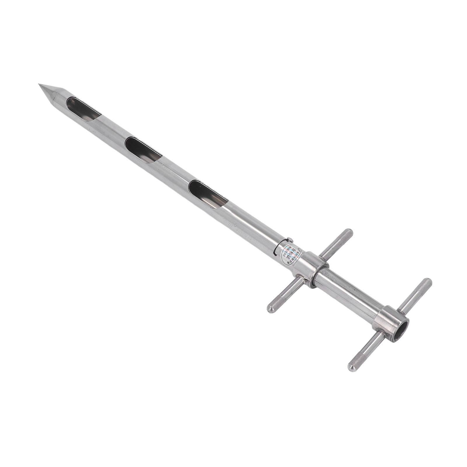 Soil Probe 0.54m 304 Stainless Steel Rotation Handle Pointed Design Soil Sampler Probe with Precise