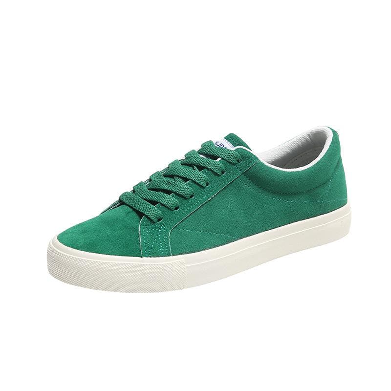 Retro Niche Couple Shoes Women Spring Korean Version New Green Canvas Shoes All-match Sports Casual Skateboard Shoes 40 green