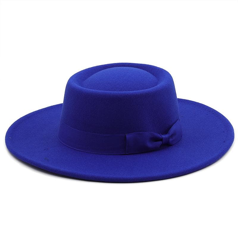 New 8.5CM Wide Brim Fedora Hat Jazz Hat Women Men Classic Felted Hat Panama Solid British Fascinator Women's Felt Hat 56-58CM adjustable