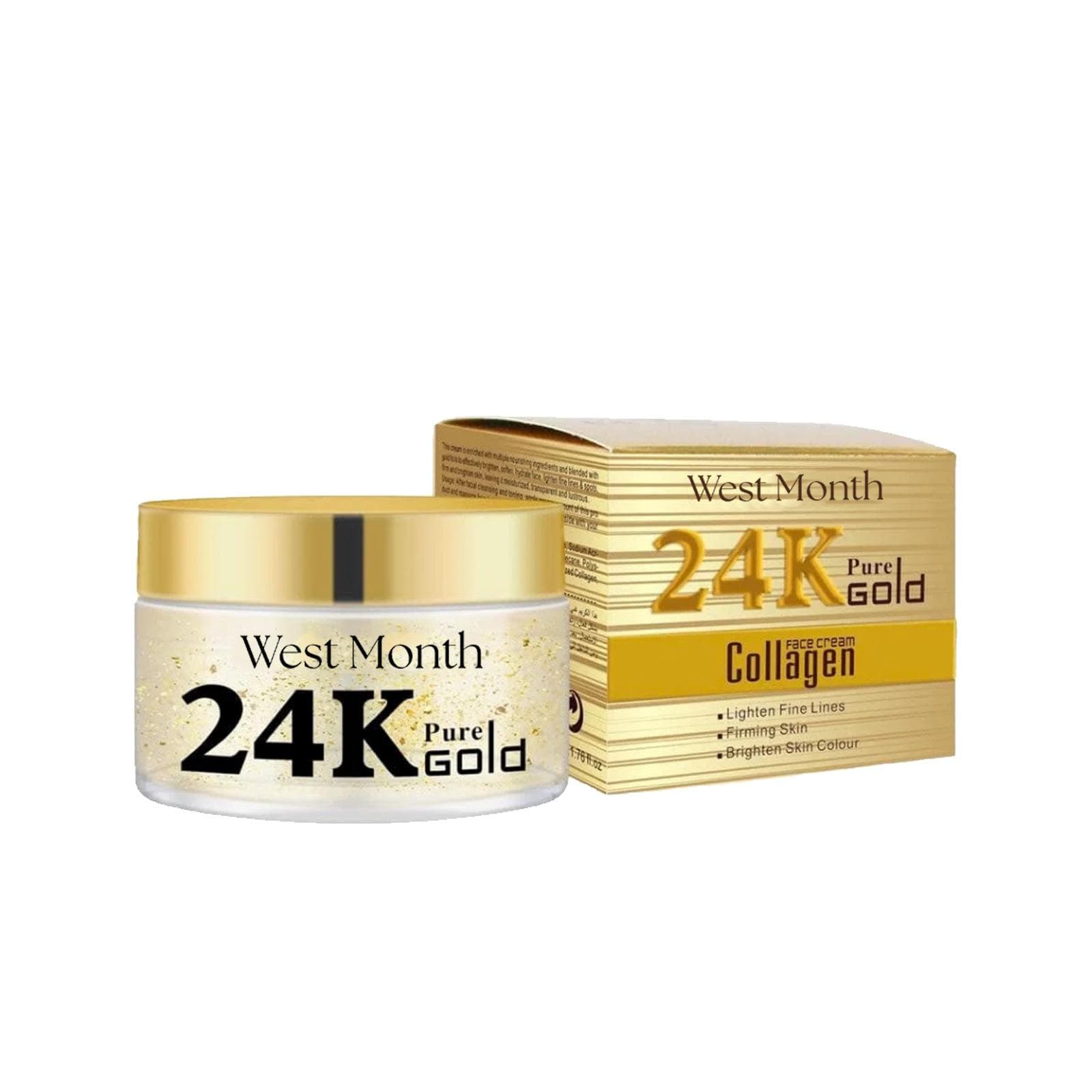 24k Collagen Face Cream Lightens Fine Lines, Brightens Skin, Tightens and Whitens Skin, Anti Wrinkle Face Cream 50ml