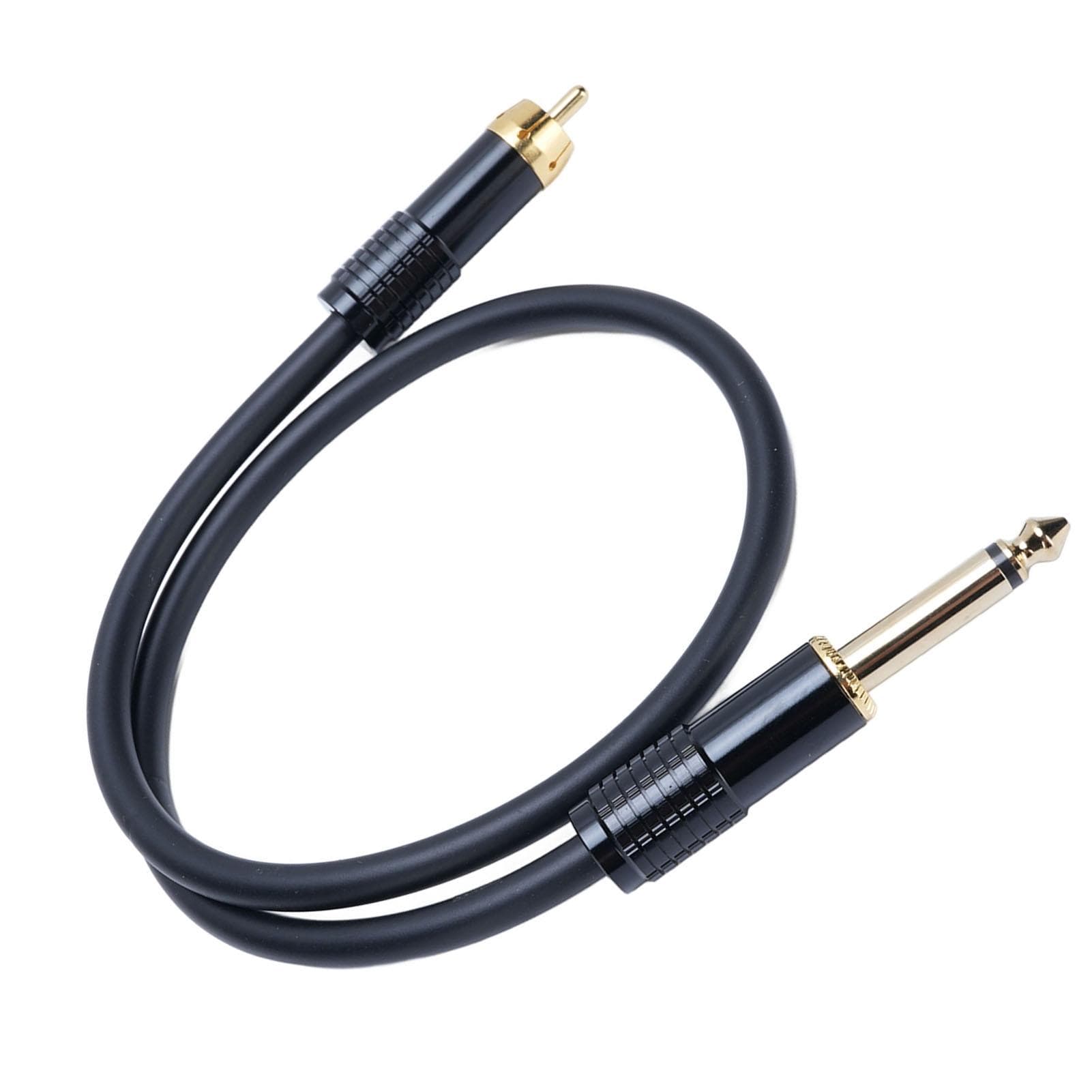 AV to 14in Sound Cable 6.35mm Mono Male to AV Male Sound Interconnect Quarter Inch Adapter for