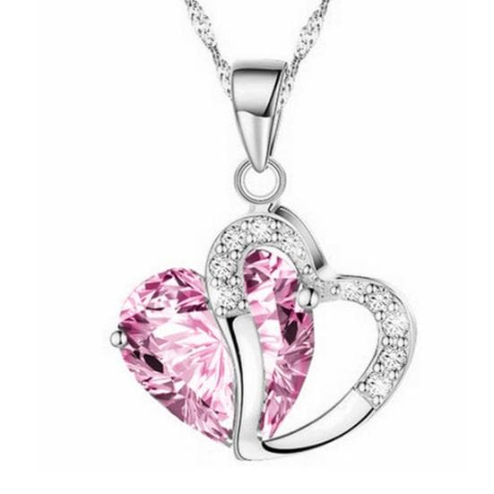 Stylish Necklace Elegant Cubic Zirconia Neck Decoration pink
