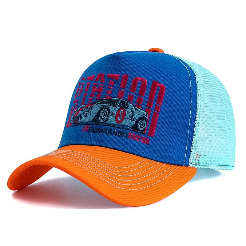 Hot Sale Baseball Cap Breathable Mesh Outdoor Trucker Hat Men Women Racing Car Embroidered Pattern Snapback Hat 56cm-60cm