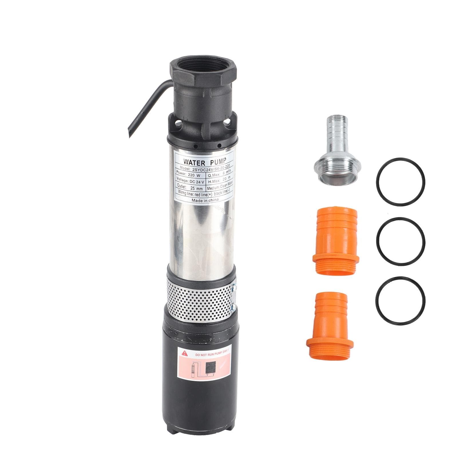 DC Deep Well Pump Solar Water Booster Large Flow High Lift 20meter 24V 2SYDC24VS6?20?220