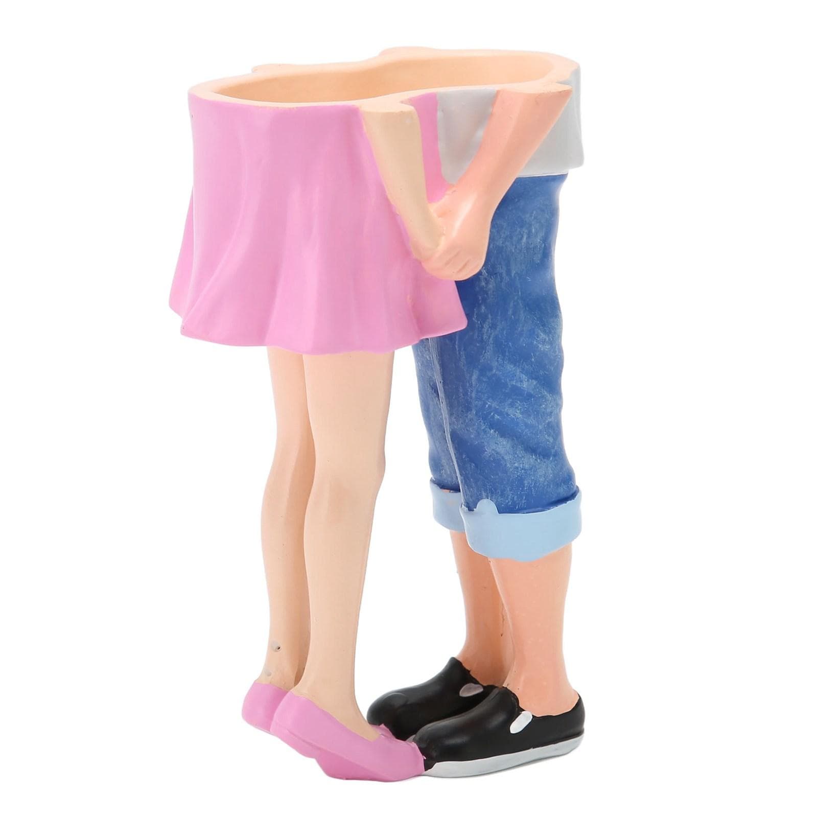 Couple Planter Resin Lightweight Modern Delicate Figure Plant Pot Figure Sculpture Desk Decoration