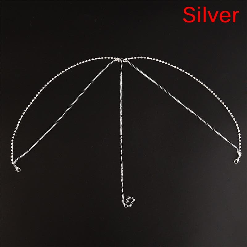 Metal Multilayer Boho Head Chain Headband Wedding Hairstyle Hair Accessories silver