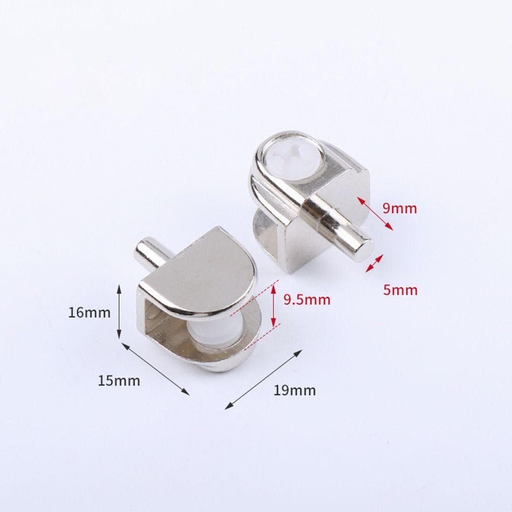 1Pc Zinc Alloy For 6-12mm Nickel Finish Glass Clamp Shelf Holder Support Panel Bracket Shelves Clips Style 7 for 6-8mm