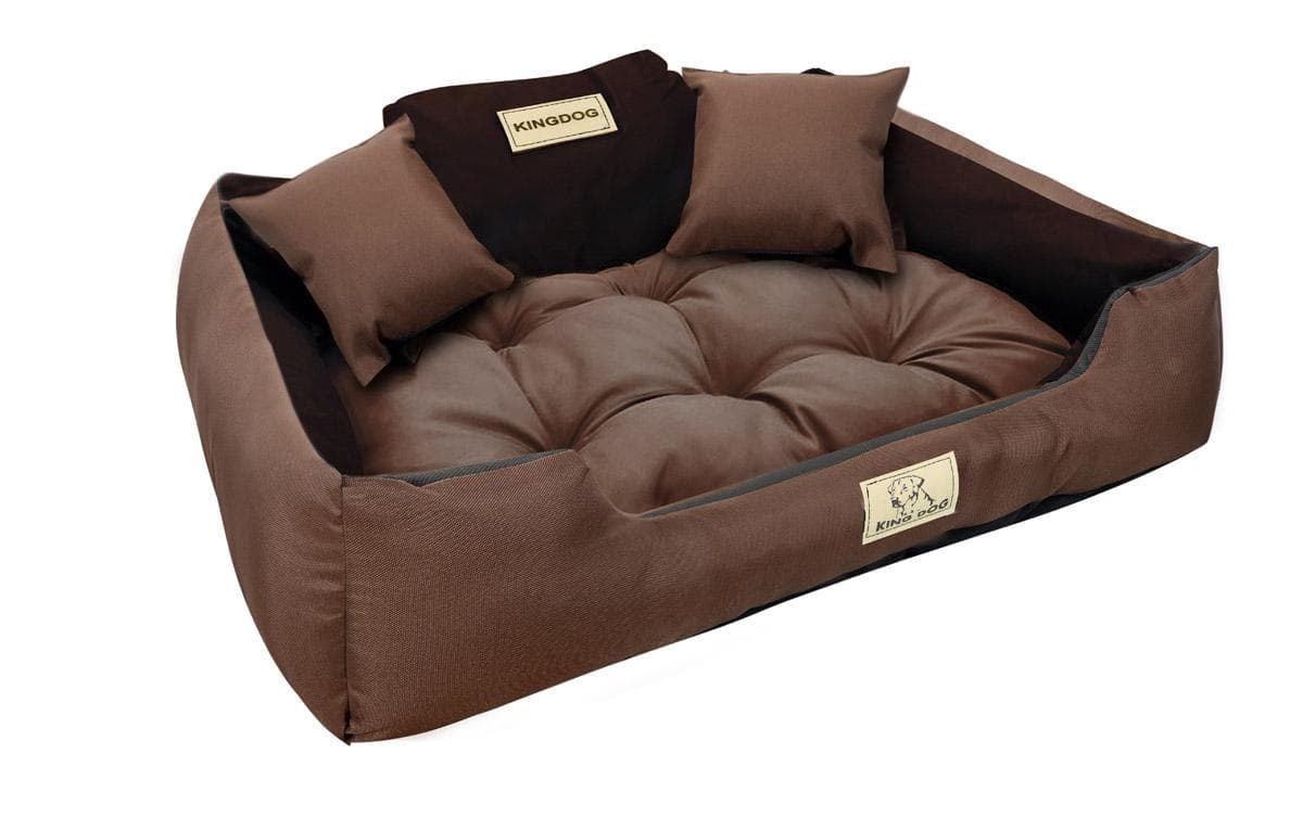 KINGDOG dog bed, waterproof, durable, SML XL XXL 3XL, 8 colors! L brown