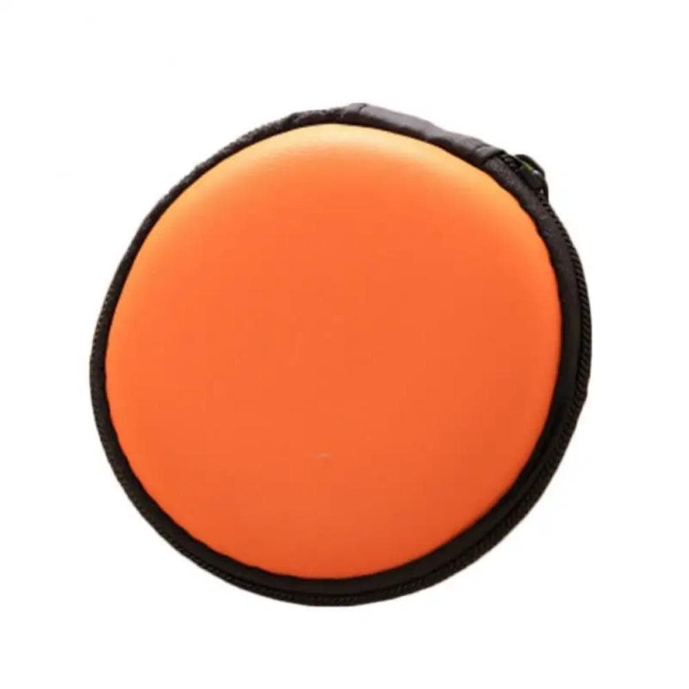 Mini Portable Earphone Bag Coin Purse Headphone USB Cable Case Storage Box Wallet Carrying Pouch Bag Earphone Accessory orange