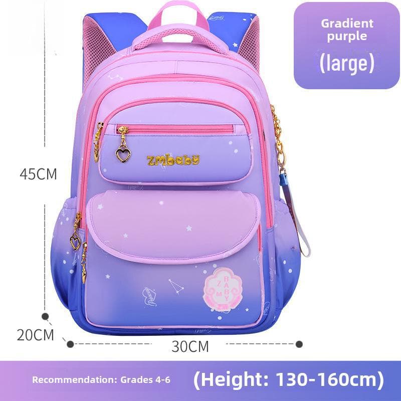 Sweet Gradient Backpack for Elementary Girls: Cute and Spacious for Grades 1-6