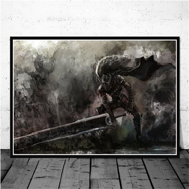 Kentaro Miura Berserk Japan Anime Poster Retro Cartoon Canvas Painting and Print Vintage Art Wall Decorative Home Decor Cuadro No Frame 40*60cm