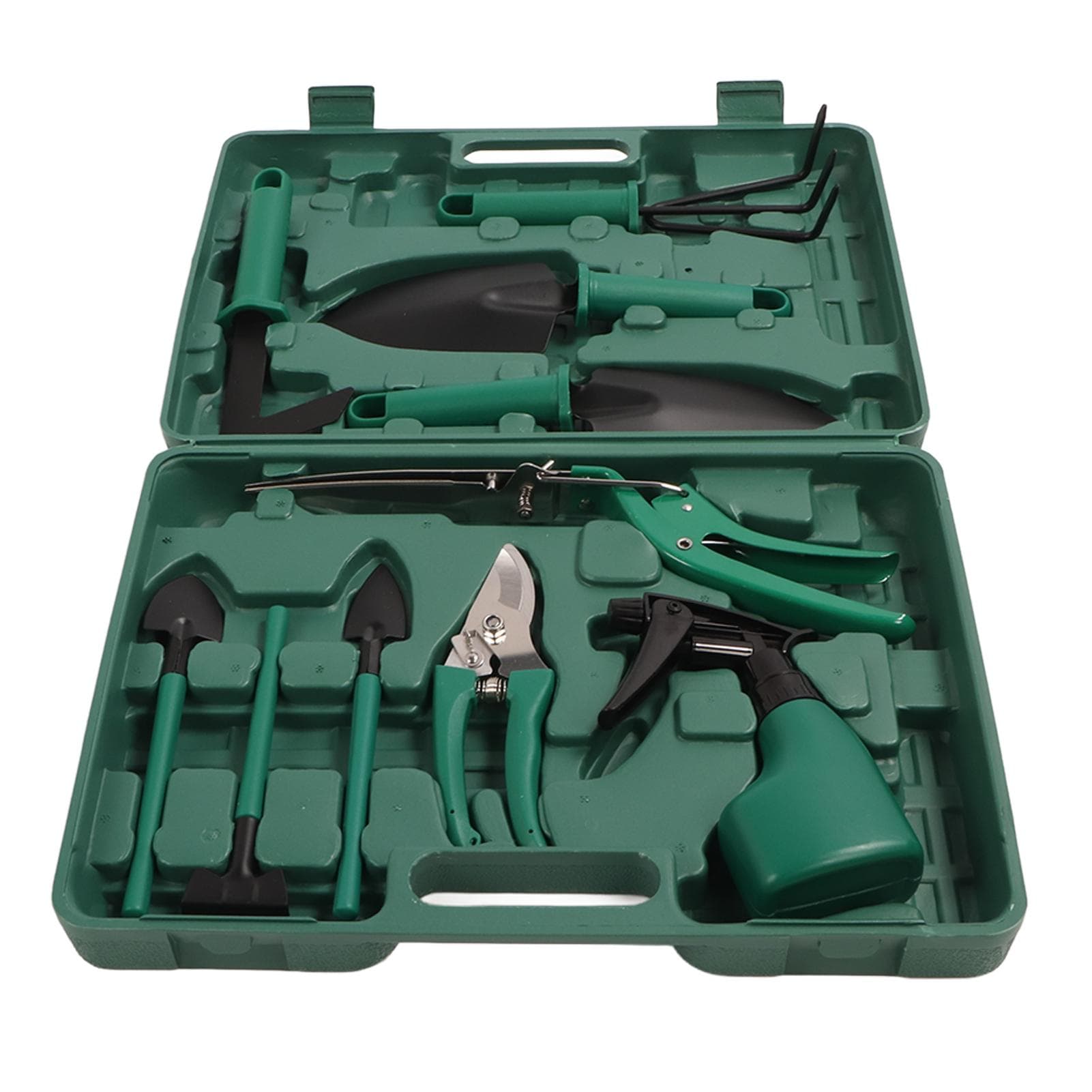 10Pcs Gardening Tools Strong Metal Plastic Handle Ergonomic Garden Tool Kit with Case for Home