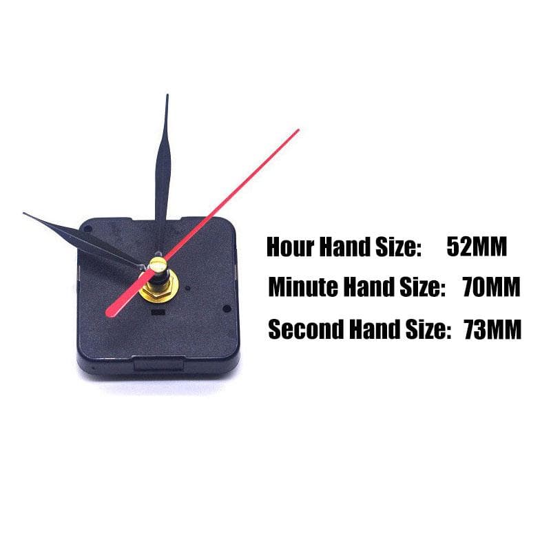 Quiet Silent Retro Quartz Clock Movement Black Hands Mechanism Parts DIY