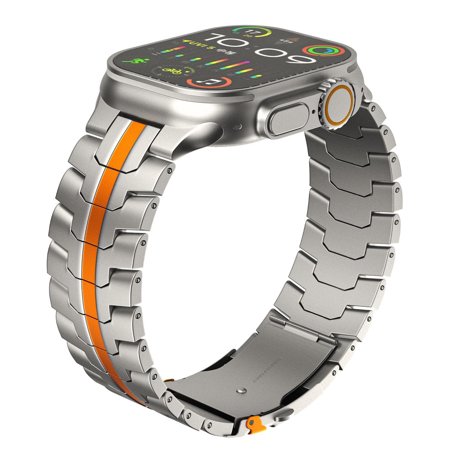 Iron Man Solid Metal Strap for Apple Watch Ultra: Pure Titanium and Stainless Steel 38/40/41 mm