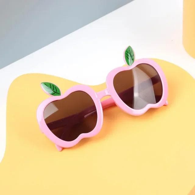 Cute Apple-Shape Kids Sunglasses UV400 Protection Trendy Beach Sun Glasses for Girls Boys Outdoor Eyewear Shades