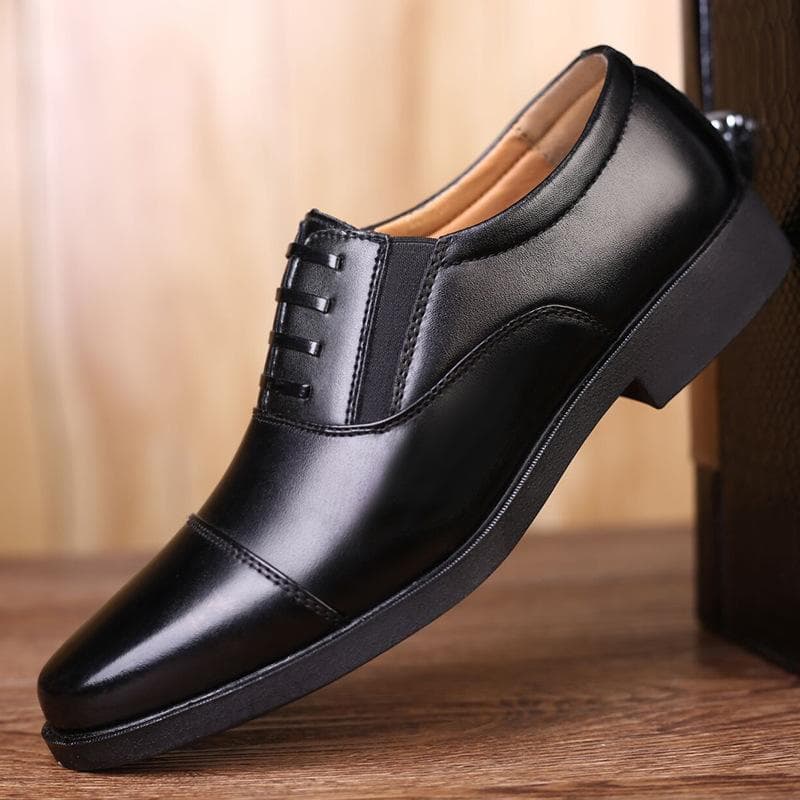 Men's Three-joint Leather Shoes Formal Wear Business Men's Shoes Pointed Toe Leather Shoes Casual Breathable Single Shoes Trendy British Shoes 44