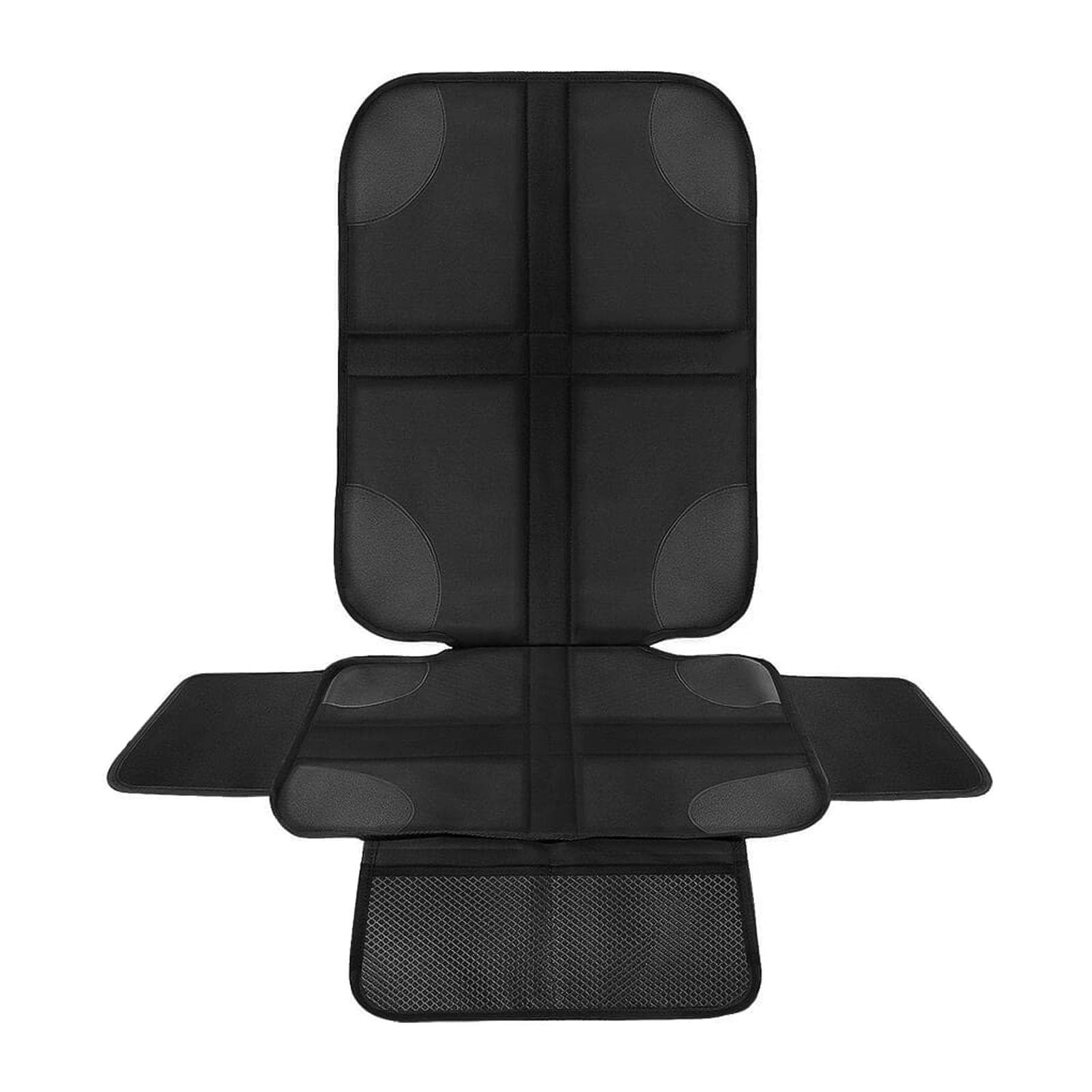 Baby Car Seat Protector Slip-Proof Wear-Resistant Back Seat Cover Mat with Organizer Pocket black