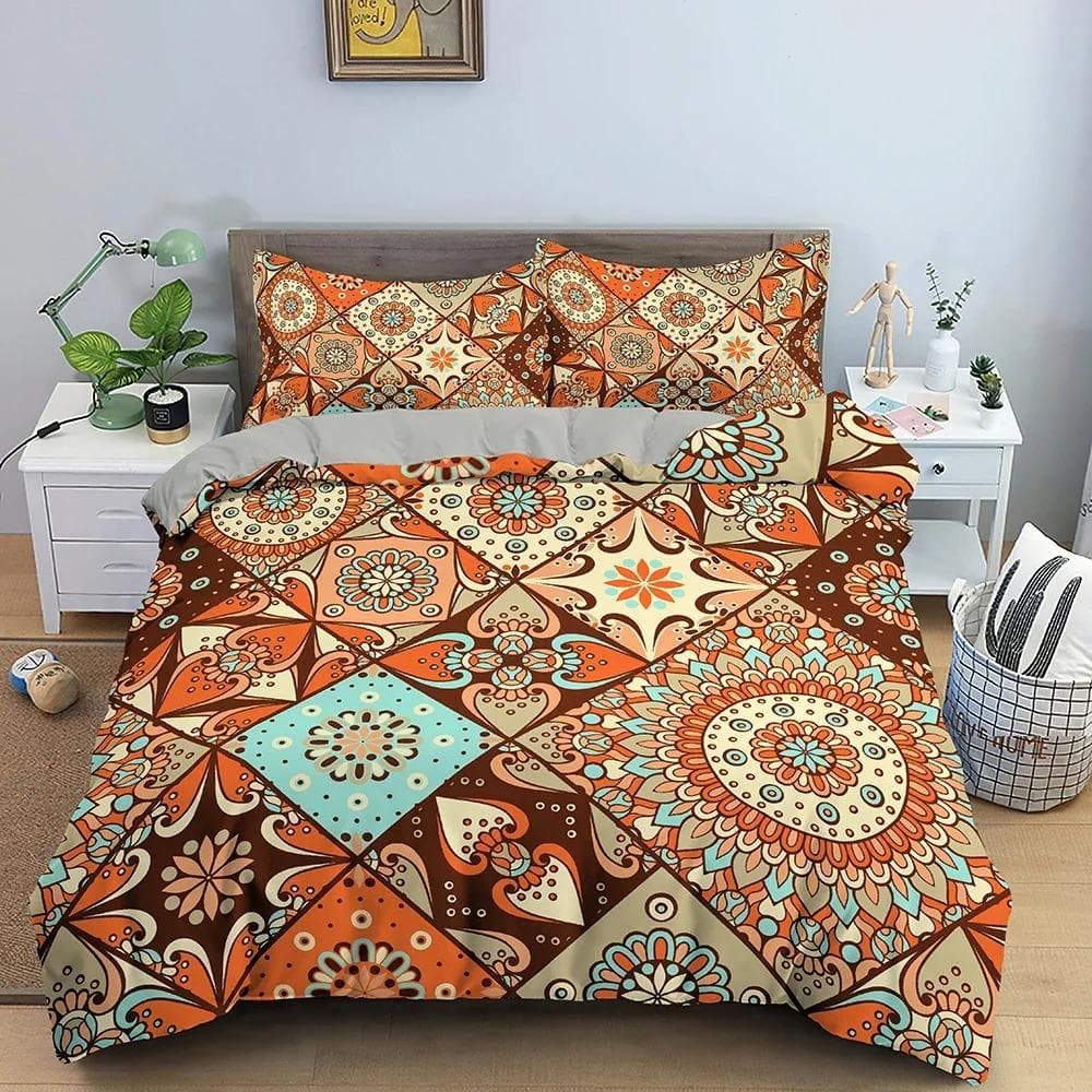Ethnic Mandala Bedding Set Bohemian Quilt Cover For Bedroom Luxury Duvet Cover Set King Queen Twin Size Bedclothes 70x133cm 2pcs
