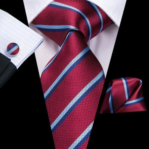 Hi-Tie Mens Silk Necktie Set Striped Paisley Solid Tie Pocket Square Cufflinks N-3185