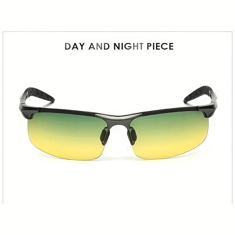 1pc Day Night Vision Driving Glasses Sporty Eyewear for Men Women Perfect for Running Hiking Fishing Outdoor Activities