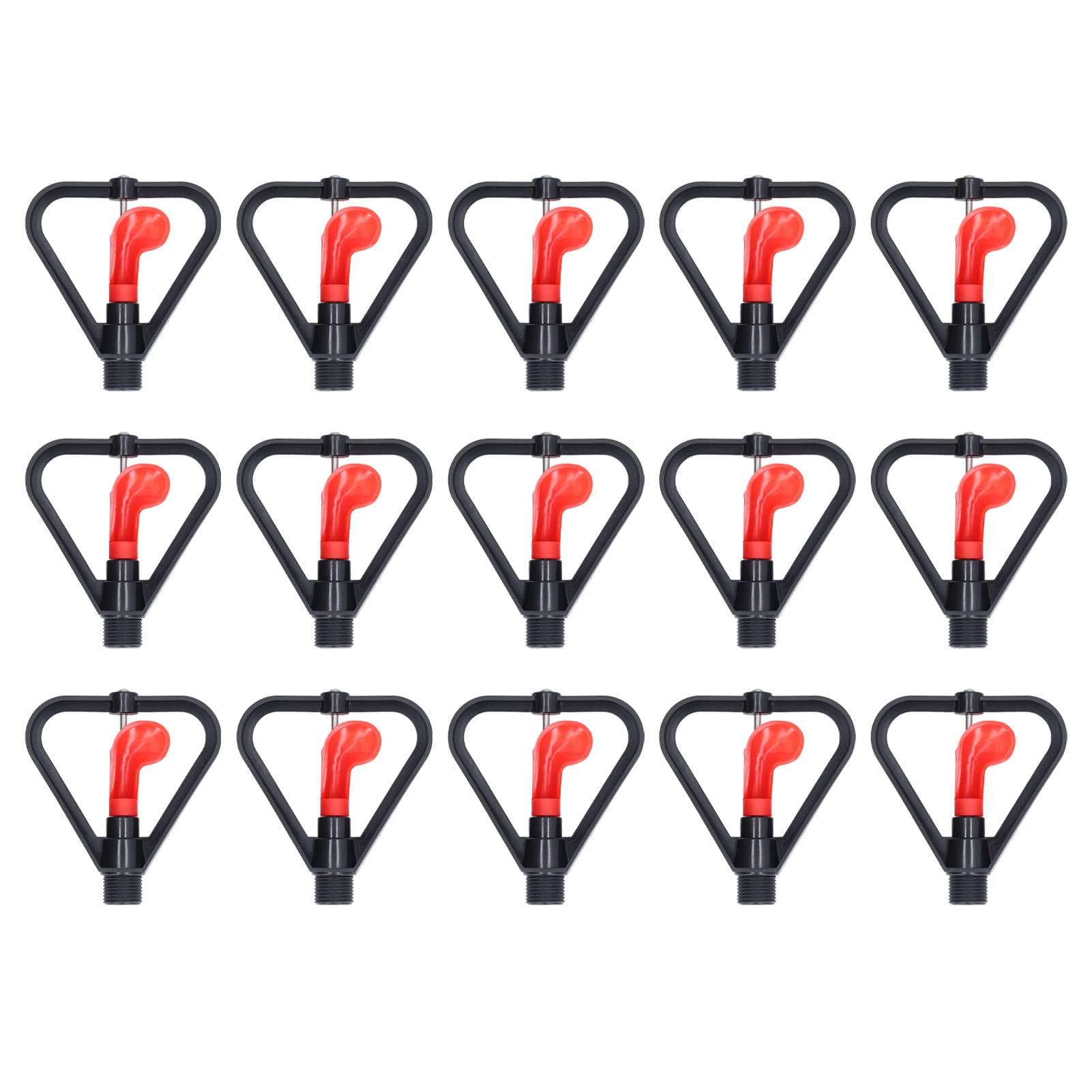 15pcs G1/2in Male Thread Water Sprinkler Rotating Automatic Water Spray Misting Nozzle for Yard