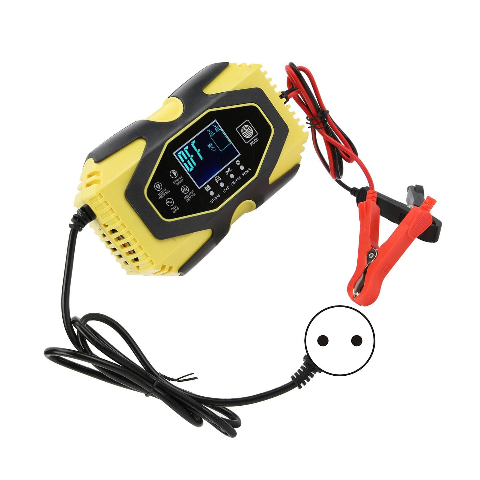 Automatic Battery Charger Intelligent Digital Display Charging Memory Function for Cars Motorcycles