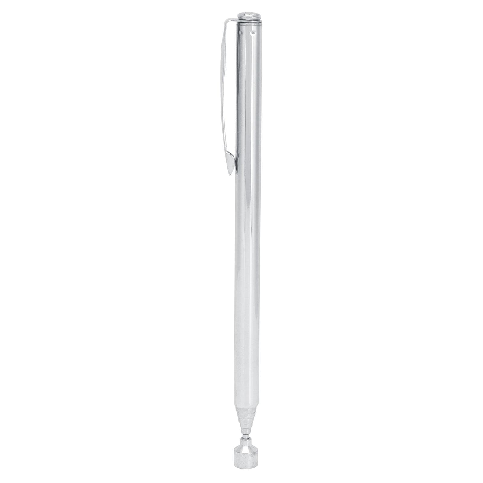 2lb Permanent Magnet Pickup Pen Stainless Steel Telescopic Picker Tools with ClipSilver silver
