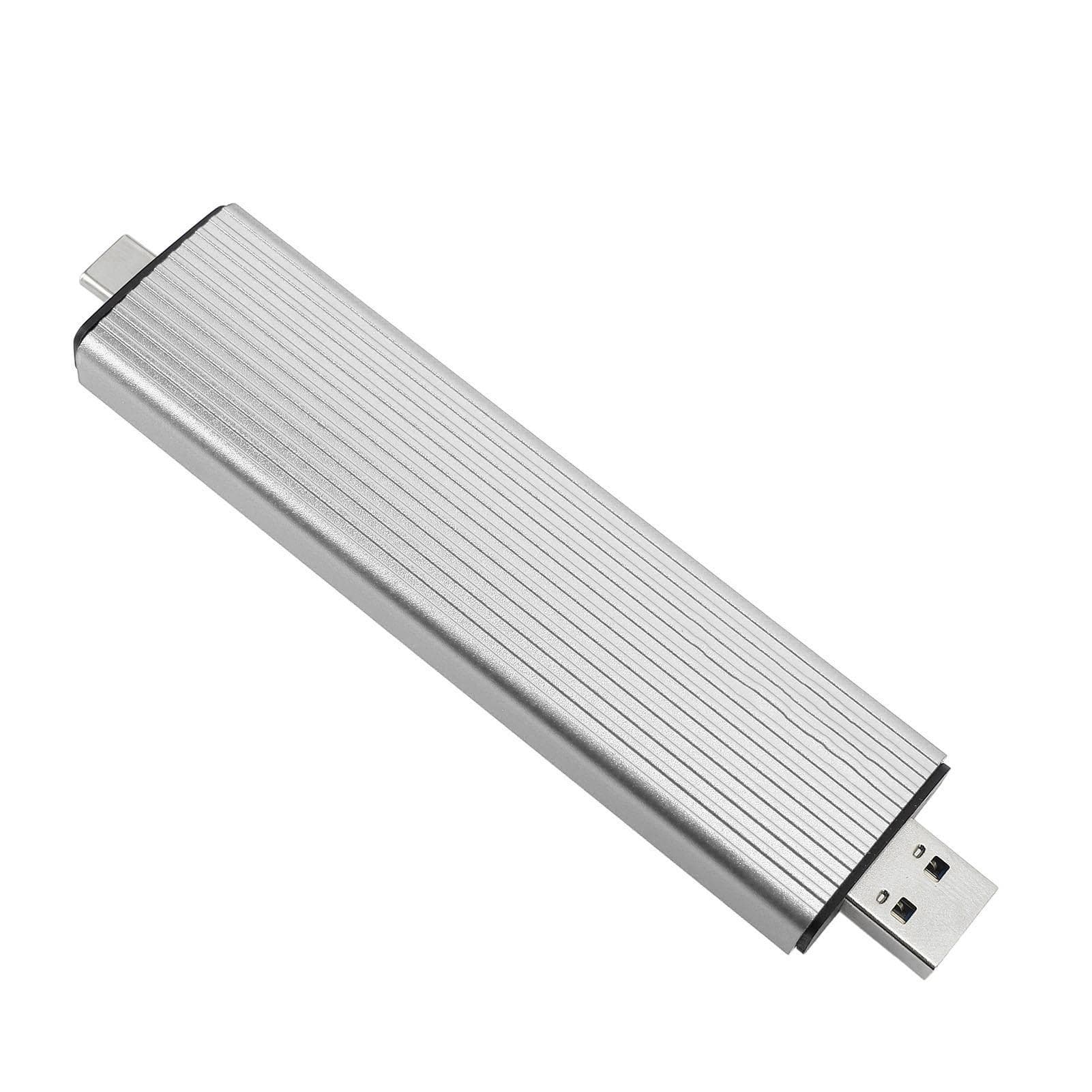 M.2 Nvme PCIE NGFF SSD Enclosure UASP Compliant USB 3.2 Gen 2 Type C Solid State Drive External silver