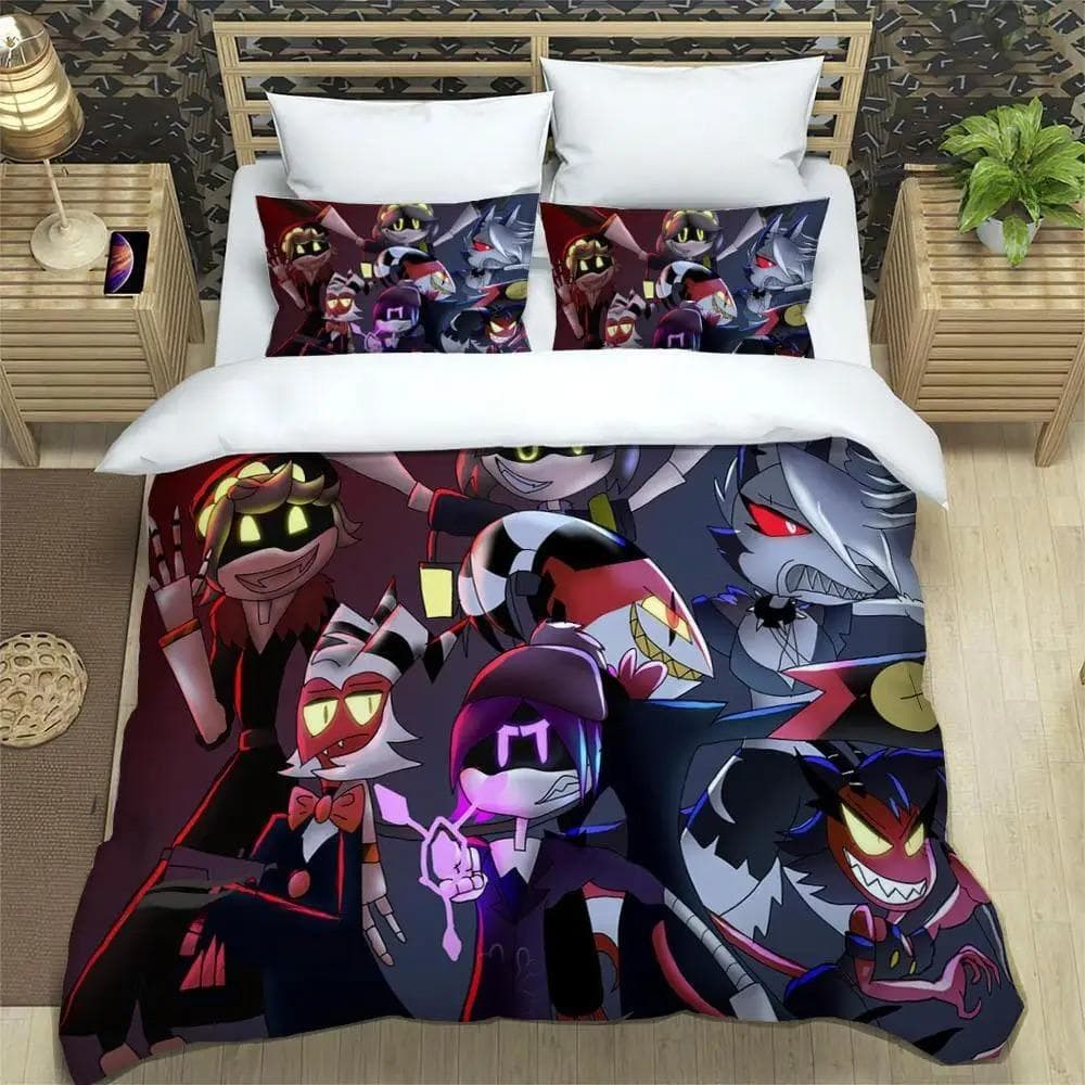 Murder Drones Cartoon Printed Bedding Sets exquisite bed supplies set duvet cover bed comforter set bedding luxury birthday gift AU Double 180x210cm