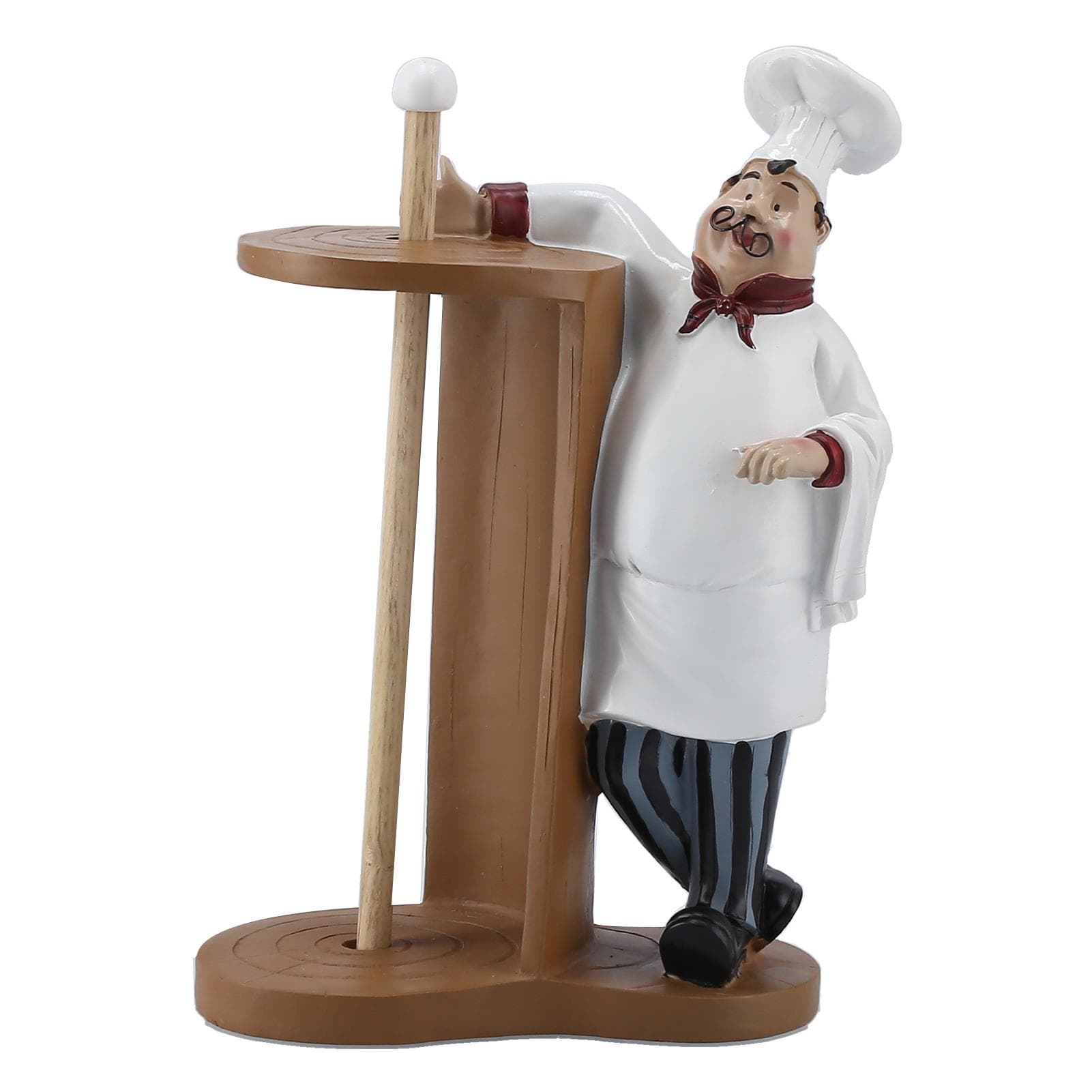 Chef Figurine Home Furnishing Desktop Restaurant Hotel Bar Chef Roll Paper Holder Resin Decoration