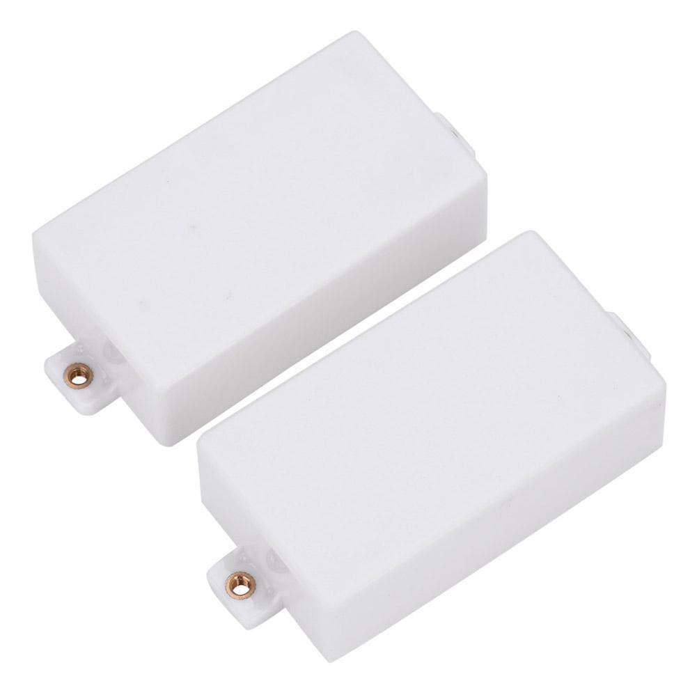 2Pcs Electric Guitar Humbucker Pickup Covers Sealed Guitar Replacement Parts (White) white