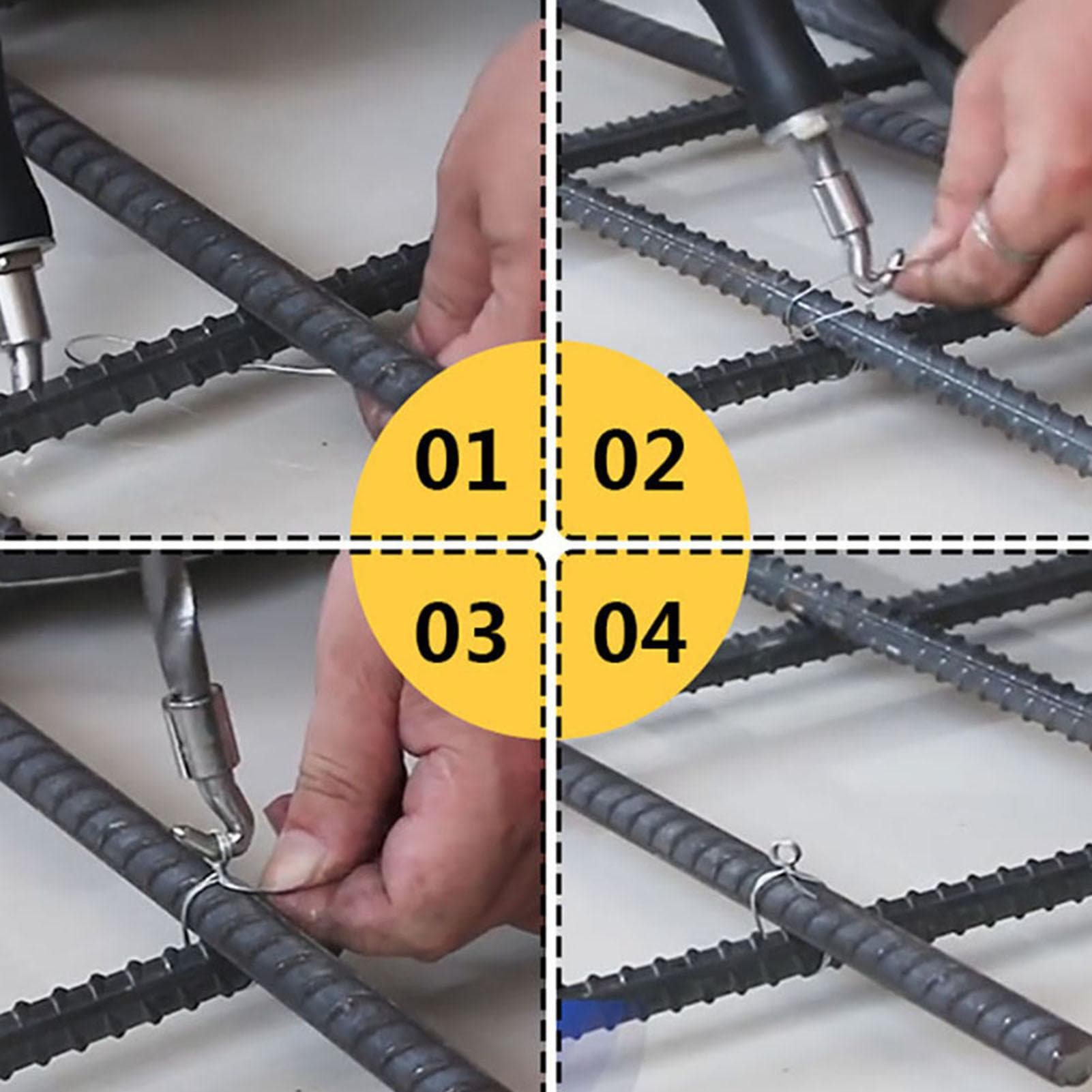 Semi automatic Rebar Tier Straight Rebar Tying Hook Twister for Construction Site