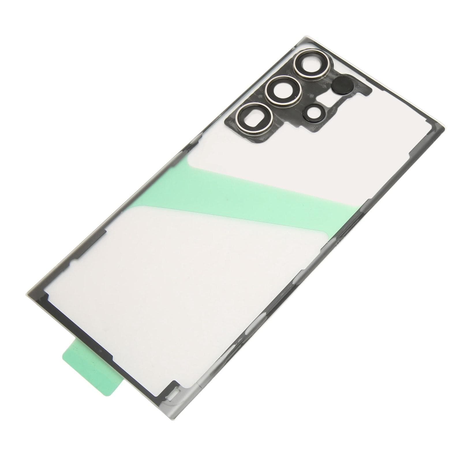 Back Glass Cover Replacement for Galaxy S23 Ultra 5G Transparent Phone Rear Panel Housing Cover silver