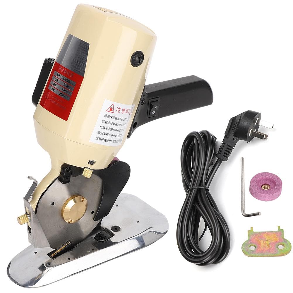 Electric Cloth Cutter Small HandHeld Round Knife Cutting Machine TH100 AU Plug