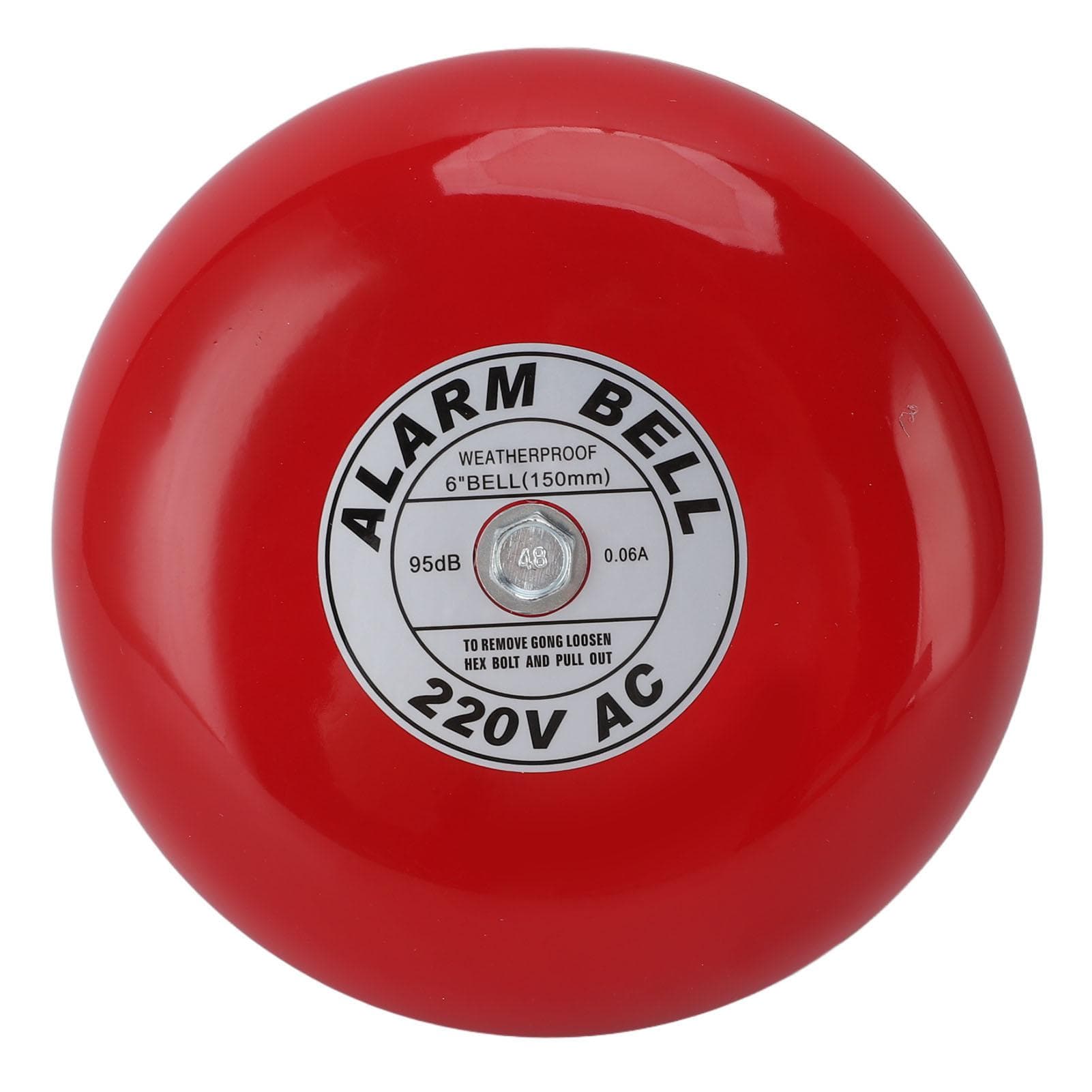 Fire Alarm Bell High Sensitivity Super Loud Sound Electric Round Alarm Bell for School Factory 220V