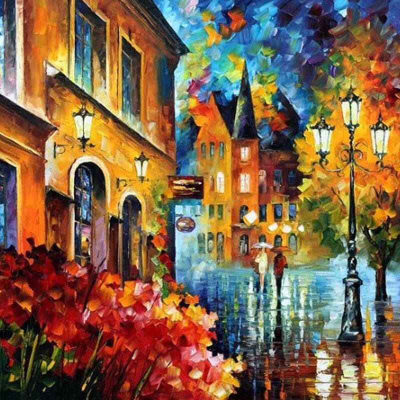 Diamond Painting Diamond Embroidery 5d Diy Full Round Night Scenery Diamond Mosaic Pictures 30x30CM