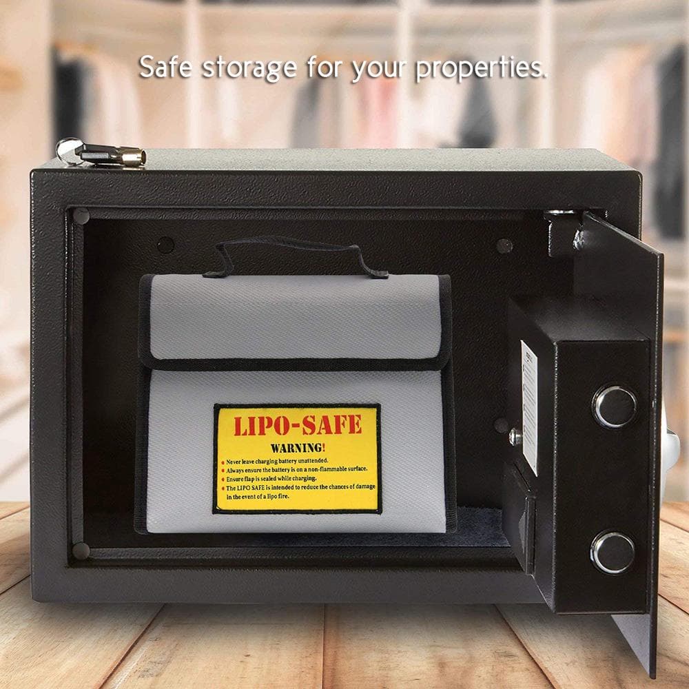 Fireproof Explosionproof LiPo Battery Safety Storage Bag Protective Charge Pouch silver