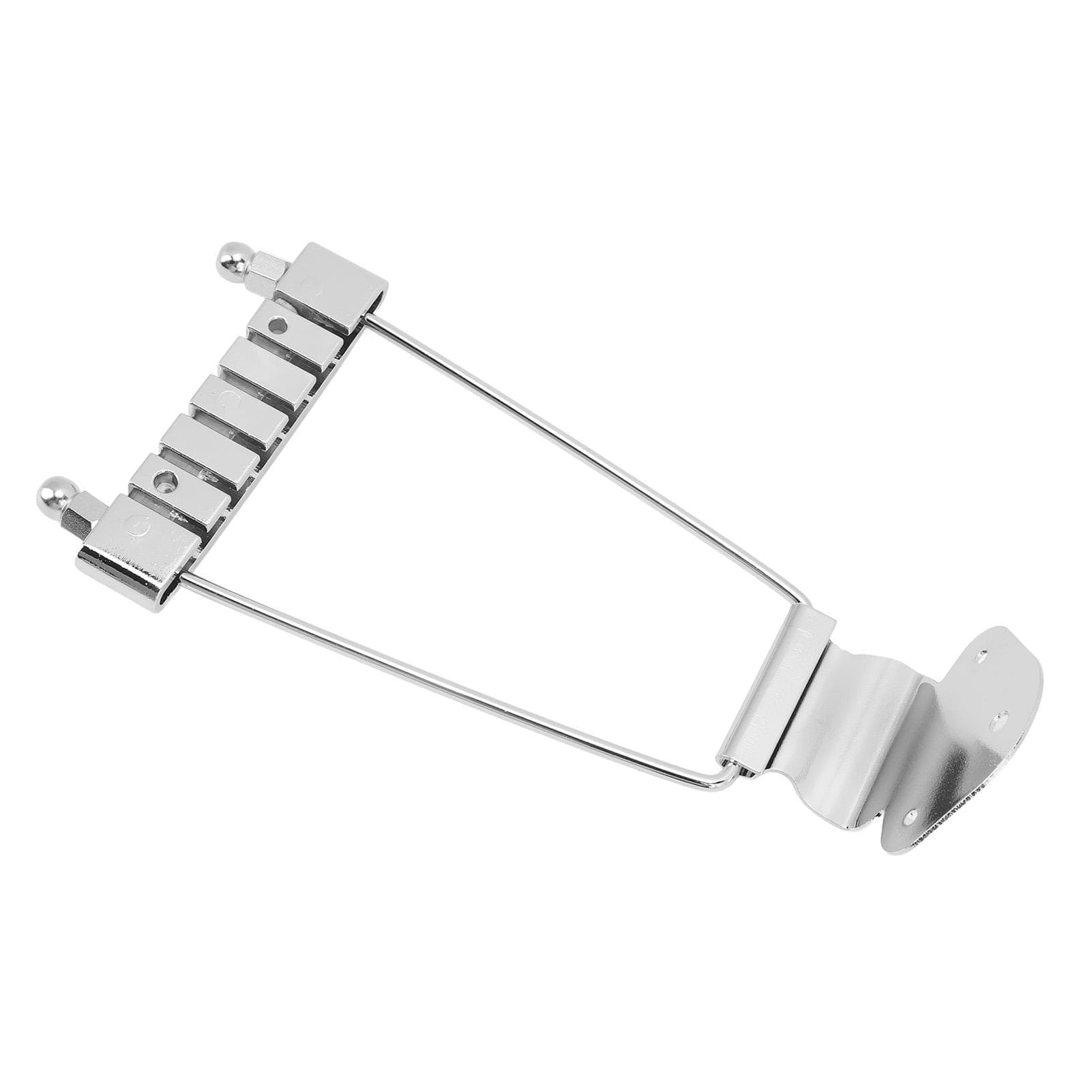 Guitar Trapeze Bridge 6 String Jazz Guitar Tailpiece Replacement Metal with Screws Black silver