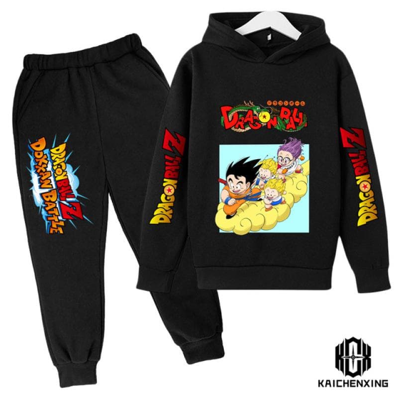 Anime Dragon Ball Z Hoodie Set For Boys Clothes Kids Hoodies Anime Clothes Goku Hoodie Girls Sweatshirt Children 3-14y 110